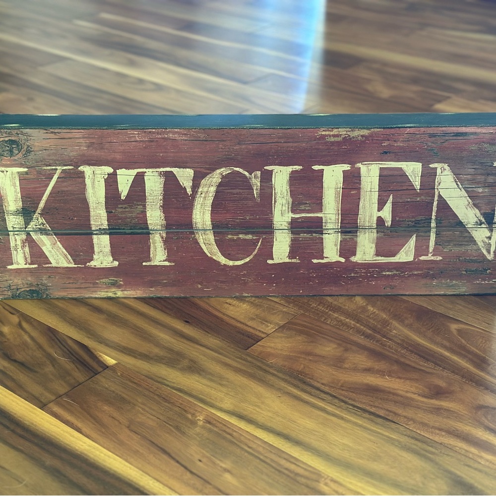 Cost Plus World Market Rustic Kitchen Sign